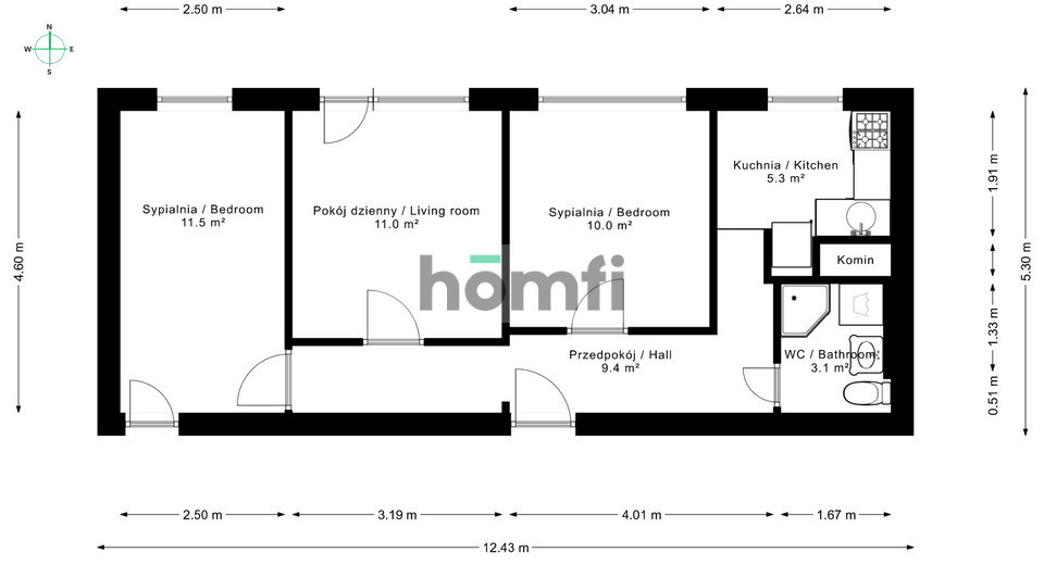 Mieszkanie 52,1 m², Bielsko-Biała, Aleksandrowice, Jesionowa - zdjęcie 8