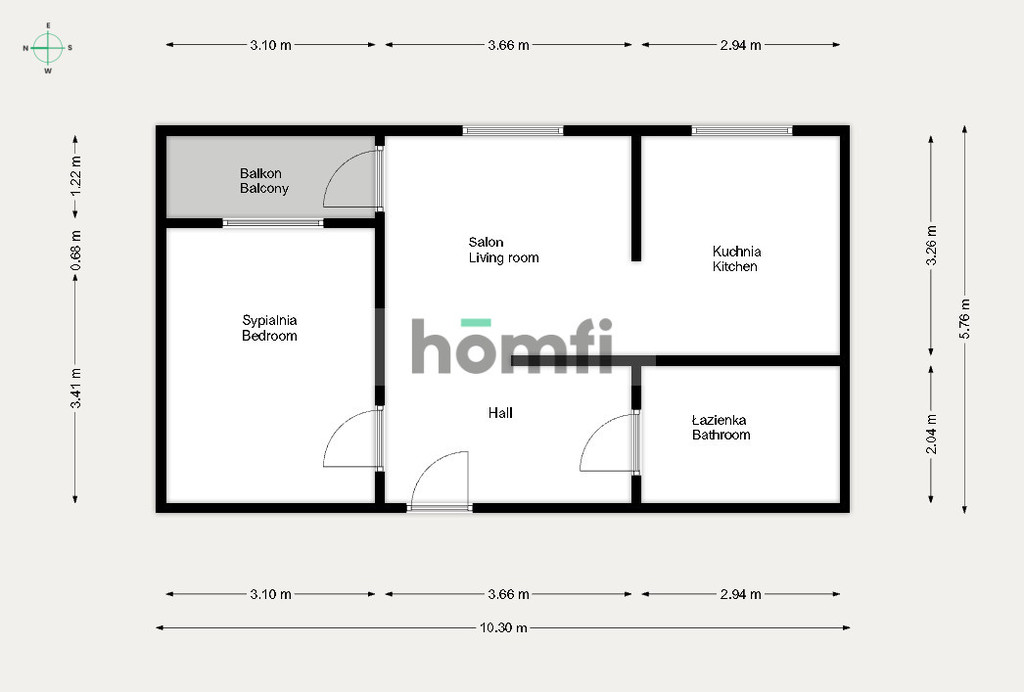 Mieszkanie 54&nbsp;m², Wrocław, Krzyki, Opolska - zdjęcie 8