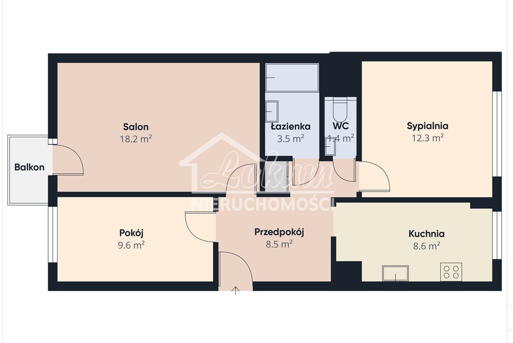 Mieszkanie 63,6 m², Szczecin, Majowe, Łubinowa - zdjęcie 11
