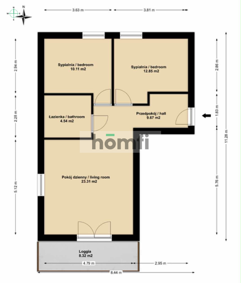 Mieszkanie 65,2&nbsp;m², Zegrze, prof. Janusza Groszkowskiego - zdjęcie 15