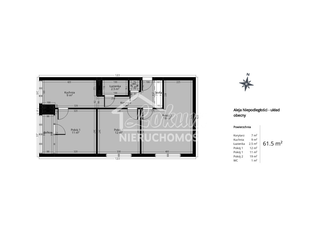 Mieszkanie 61,44 m², Szczecin, Centrum, Aleja Niepodległości - zdjęcie 3