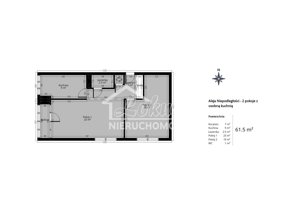 Mieszkanie 61,44 m², Szczecin, Centrum, Aleja Niepodległości - zdjęcie 12