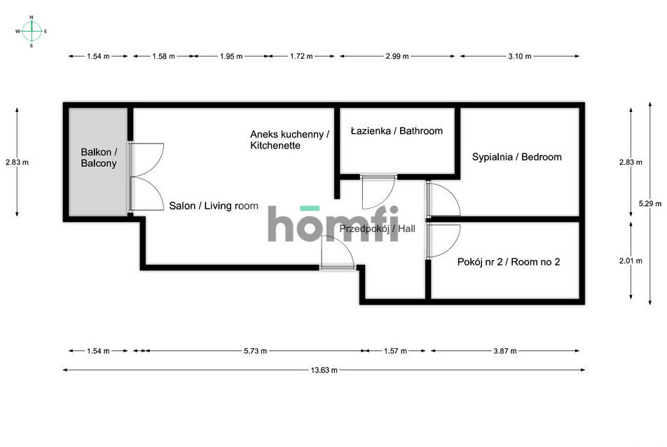 Mieszkanie 50,46&nbsp;m², Kraków, Grzegórzki, Mogilska - zdjęcie 8