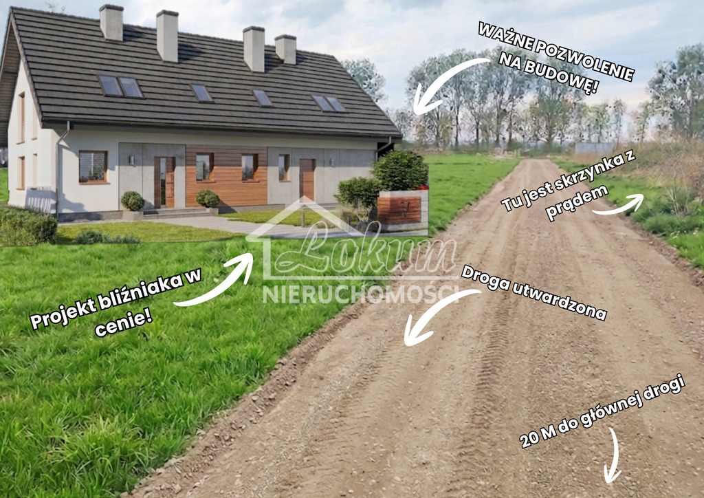 Działka budowlana 1060&nbsp;m², Rurzyca - zdjęcie 1