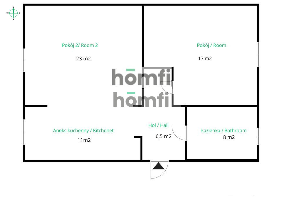 Mieszkanie 64&nbsp;m², Gdańsk, Orunia, Grabowa - zdjęcie 18