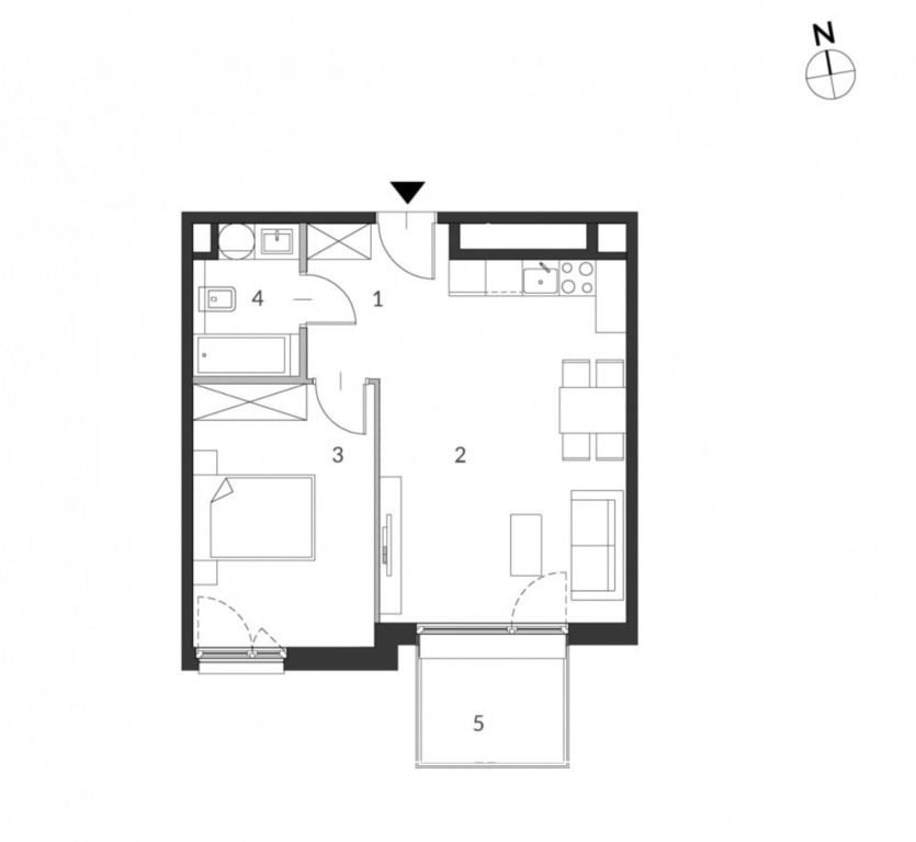 Mieszkanie 44,08&nbsp;m², Kraków, Bronowice, Na Błonie - zdjęcie 8