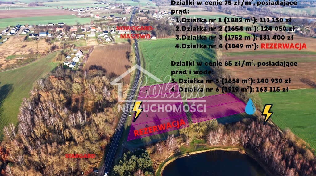 Działka budowlana 1482&nbsp;m², Grabowo - zdjęcie 1