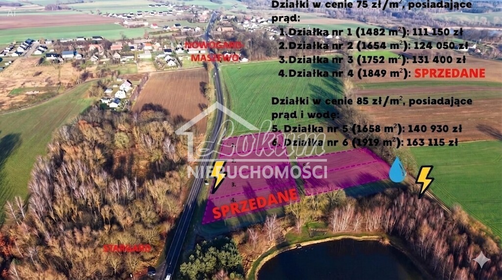 Działka budowlana 1482 m², Grabowo - zdjęcie 1