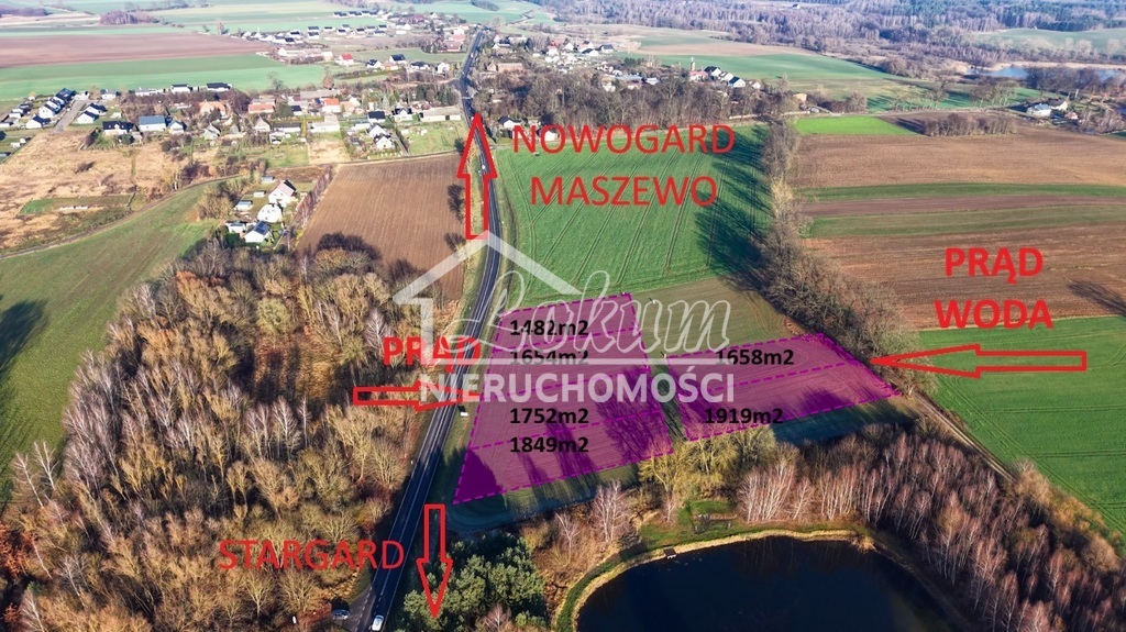 Działka budowlana 1477&nbsp;m², Grabowo - zdjęcie 5