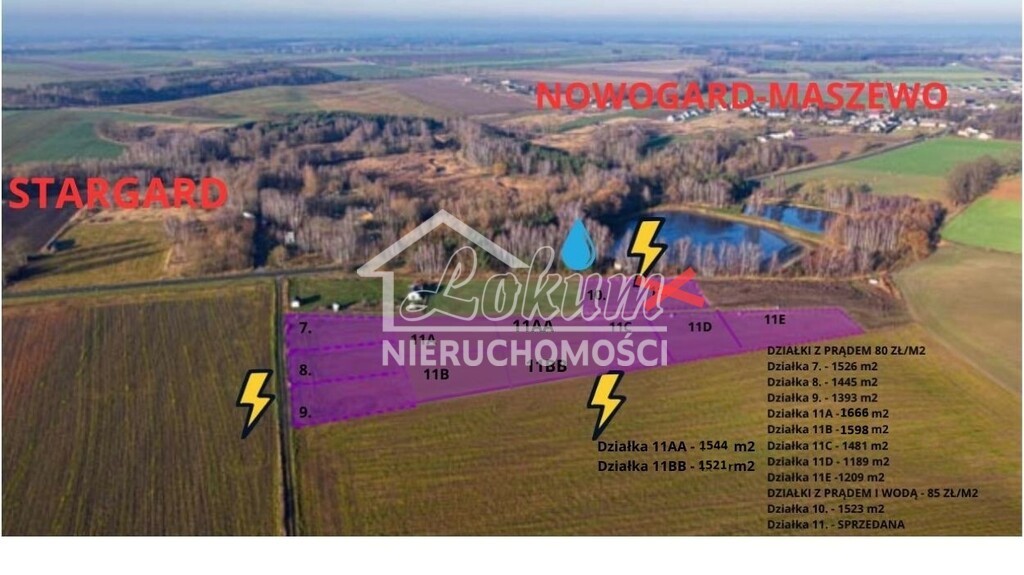Działka budowlana 1482&nbsp;m², Grabowo - zdjęcie 2