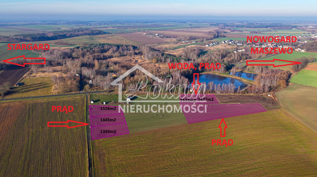 Działka budowlana 1477&nbsp;m², Grabowo - zdjęcie 1