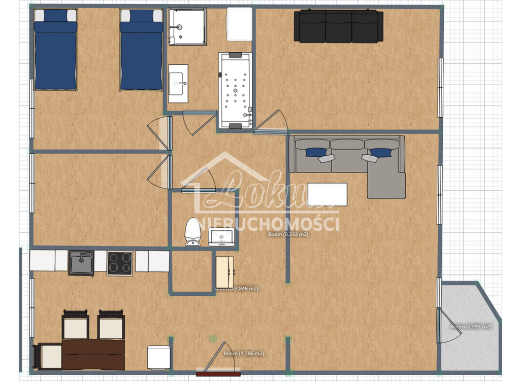 Mieszkanie 78,7&nbsp;m², Szczecin, Zdroje, Torfowa - zdjęcie 13