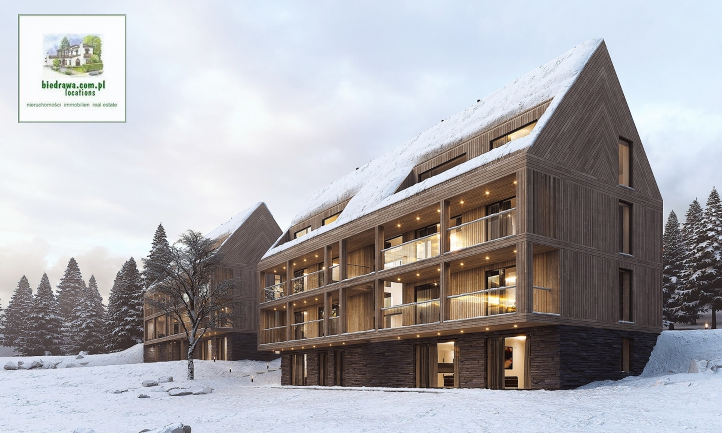 Zieleniec - działka z PnB, 2 budynki 15 apartamentów - zdjęcie 1