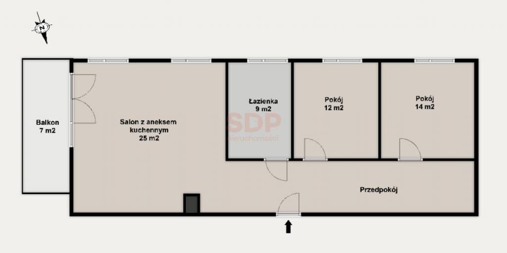 Mieszkanie 67&nbsp;m², Wrocław, Fabryczna, Popowicka - zdjęcie 5