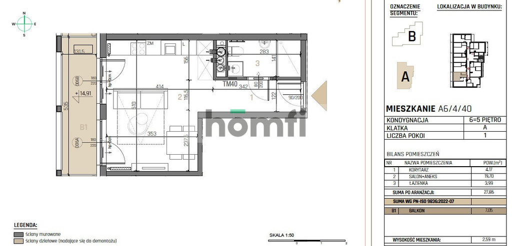 Mieszkanie 27,86 m², Kielce, Nowy Folwark, Górna - zdjęcie 7