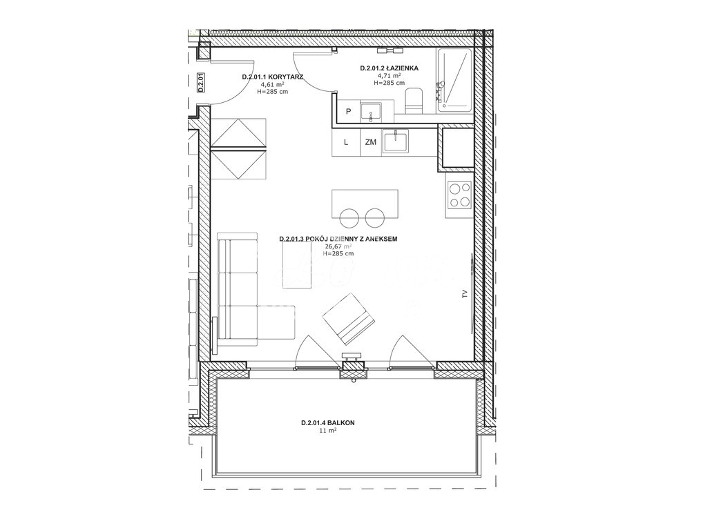 Mieszkanie 35,99 m², Szczecin, Centrum, Celna - zdjęcie 2