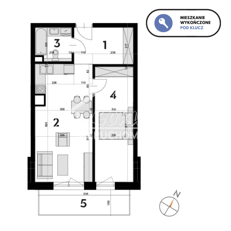 Mieszkanie 49,1&nbsp;m², Szczecin, Drzetowo-Grabowo, Tomasza Nocznickiego - zdjęcie 8