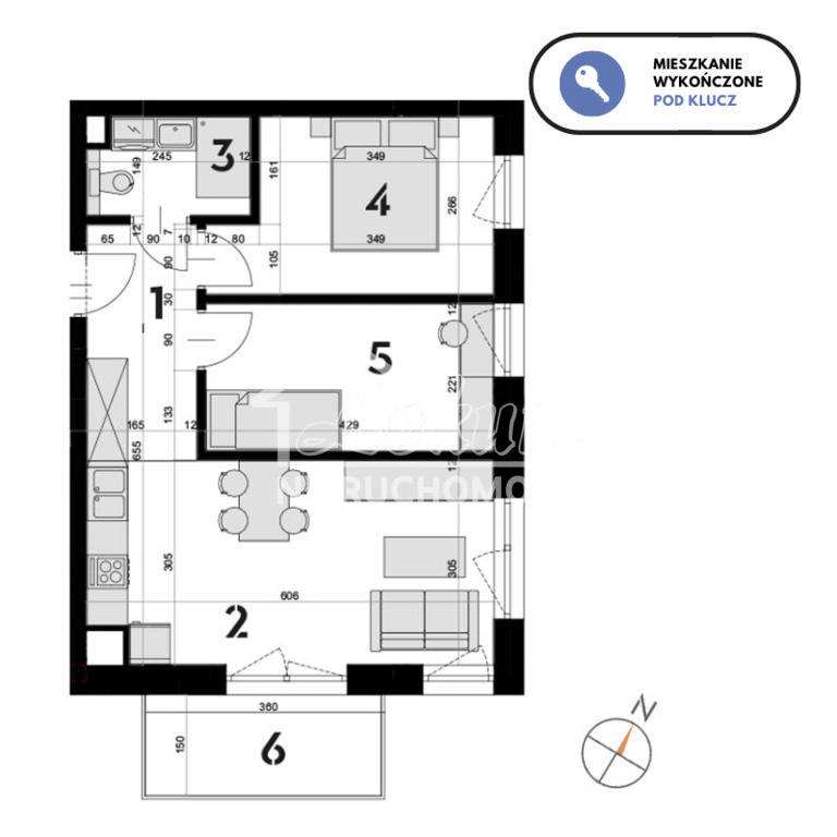 Mieszkanie 46,09 m², Szczecin, Drzetowo-Grabowo, Tomasza Nocznickiego - zdjęcie 11