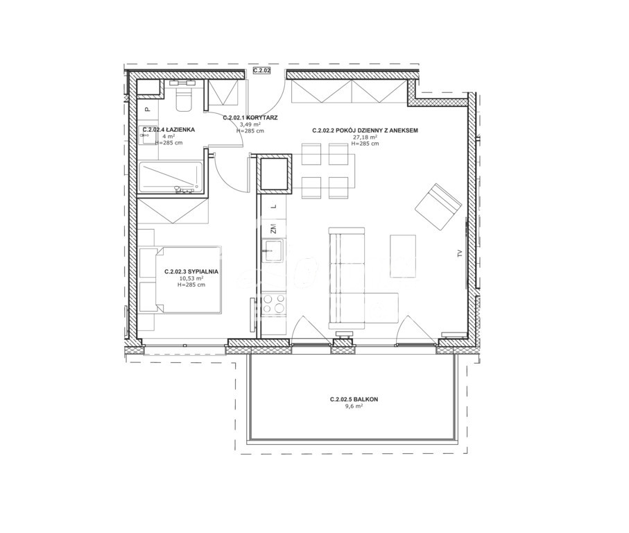 Mieszkanie 45,2 m², Szczecin, Centrum, Celna - zdjęcie 3