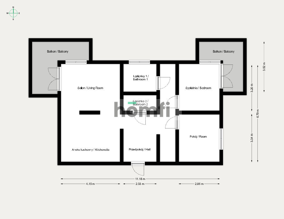 Mieszkanie 75,25 m², Kraków, Śródmieście, Śliczna - zdjęcie 17