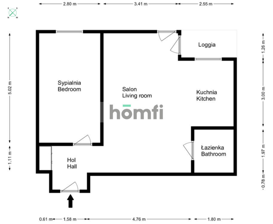 Mieszkanie 52&nbsp;m², Wrocław, Fabryczna, Marka Hłaski - zdjęcie 16