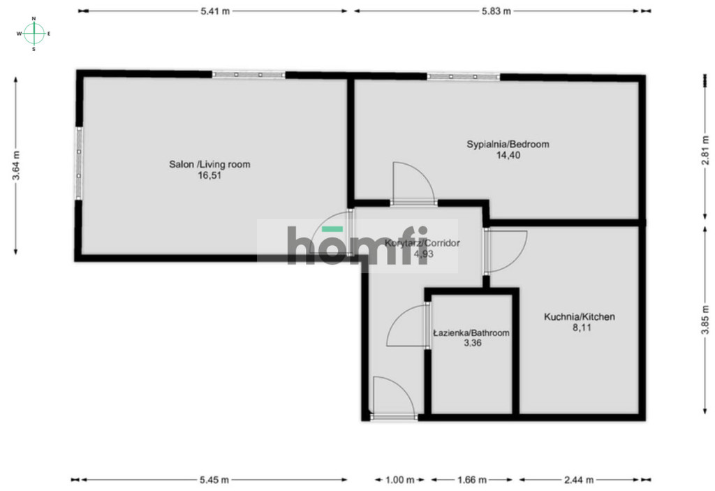 Mieszkanie 47,31 m², Kraków, Krowodrza, Astronautów - zdjęcie 11