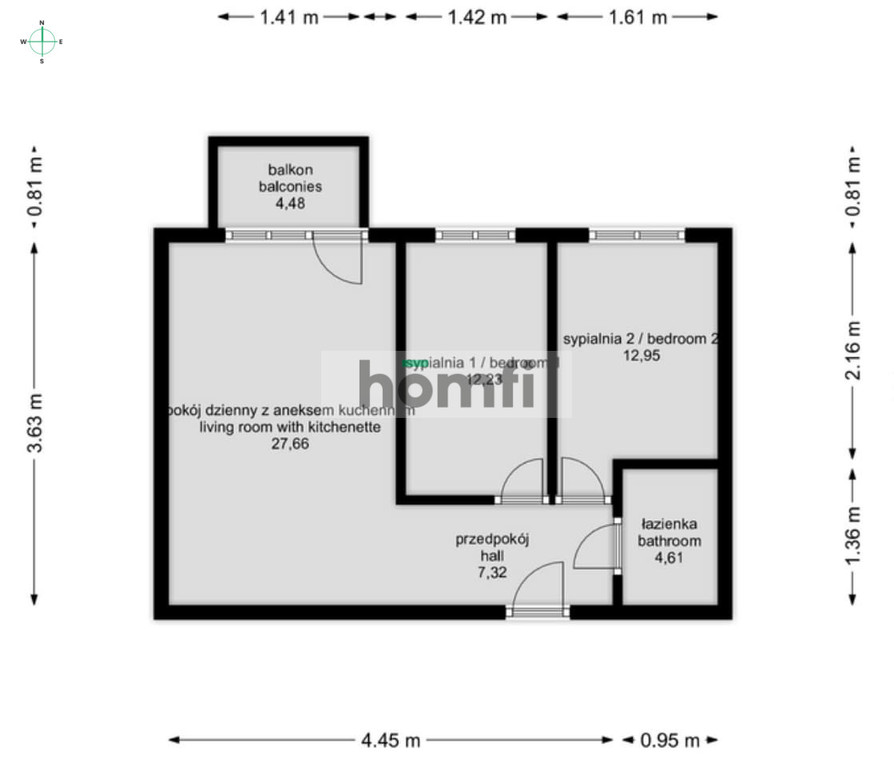 Mieszkanie 64,77 m², Kraków, Podgórze, Kobierzyńska - zdjęcie 17
