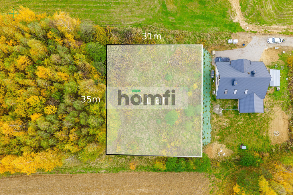 Działka budowlana 1103 m², Chmielnik - zdjęcie 3