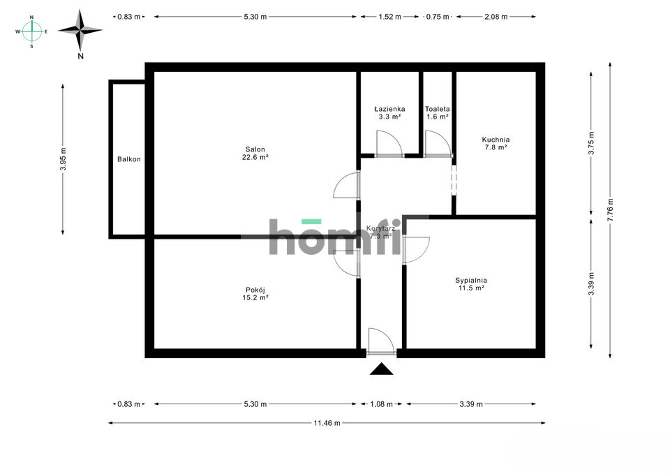 Mieszkanie 68,8 m², Bydgoszcz, Fordon, gen. Leopolda Okulickiego - zdjęcie 16