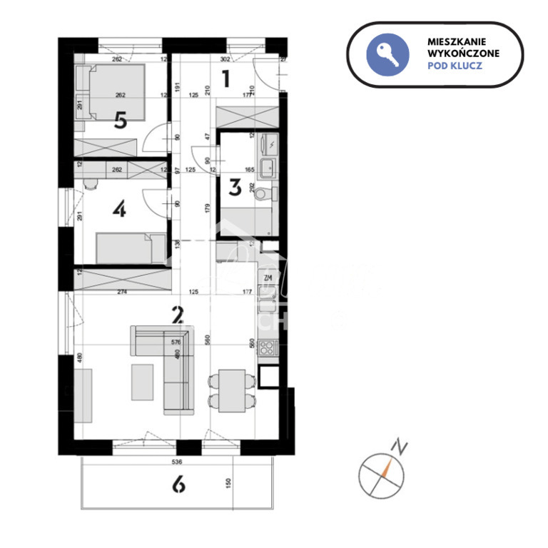 Mieszkanie 58,76&nbsp;m², Szczecin, Drzetowo-Grabowo, Tomasza Nocznickiego - zdjęcie 8