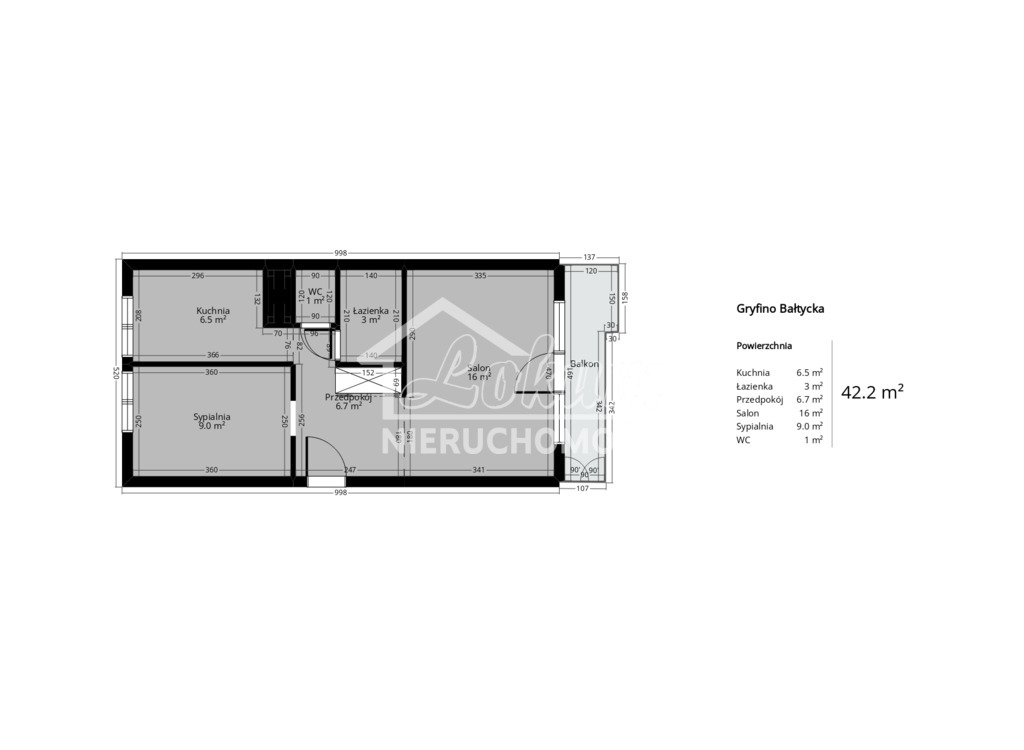 Mieszkanie 42,19&nbsp;m², Gryfino, Bałtycka - zdjęcie 14
