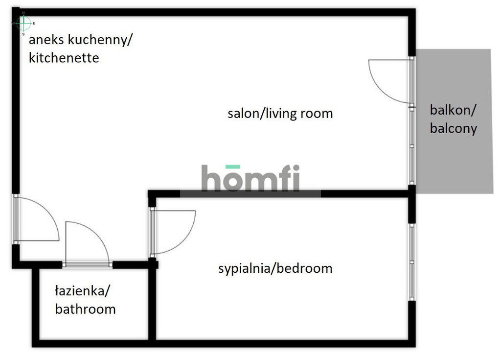 Mieszkanie 45 m², Gdańsk, Przymorze, Prezydenta Lecha Kaczyńskiego - zdjęcie 14