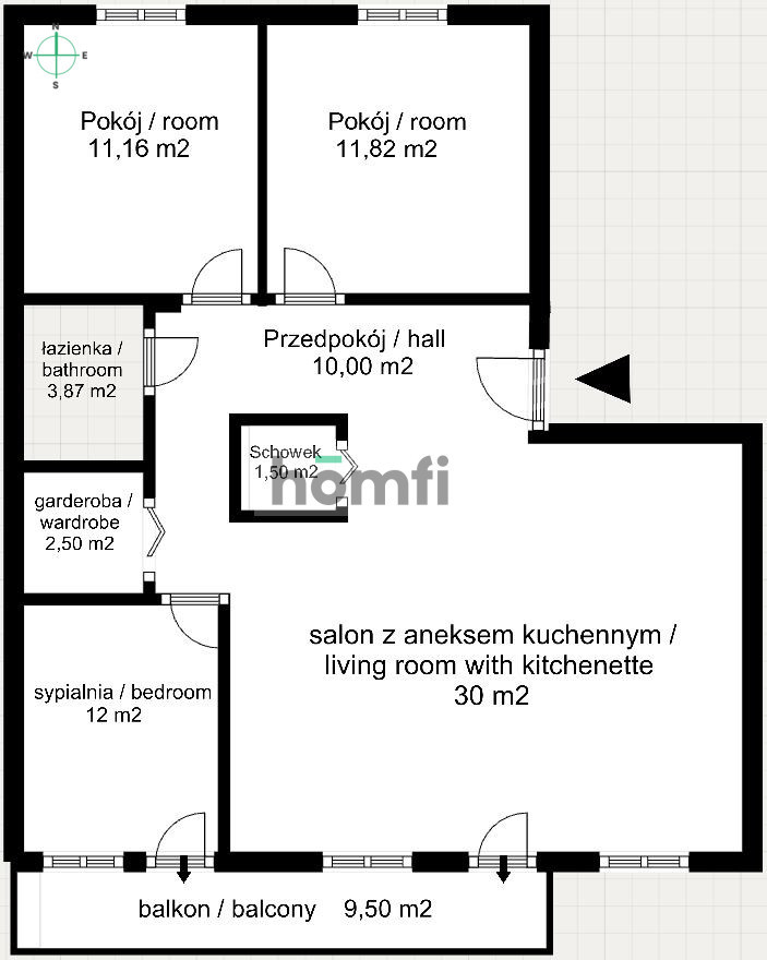 Mieszkanie 82,59&nbsp;m², Toruń, Os. Koniuchy, Kozacka - zdjęcie 14