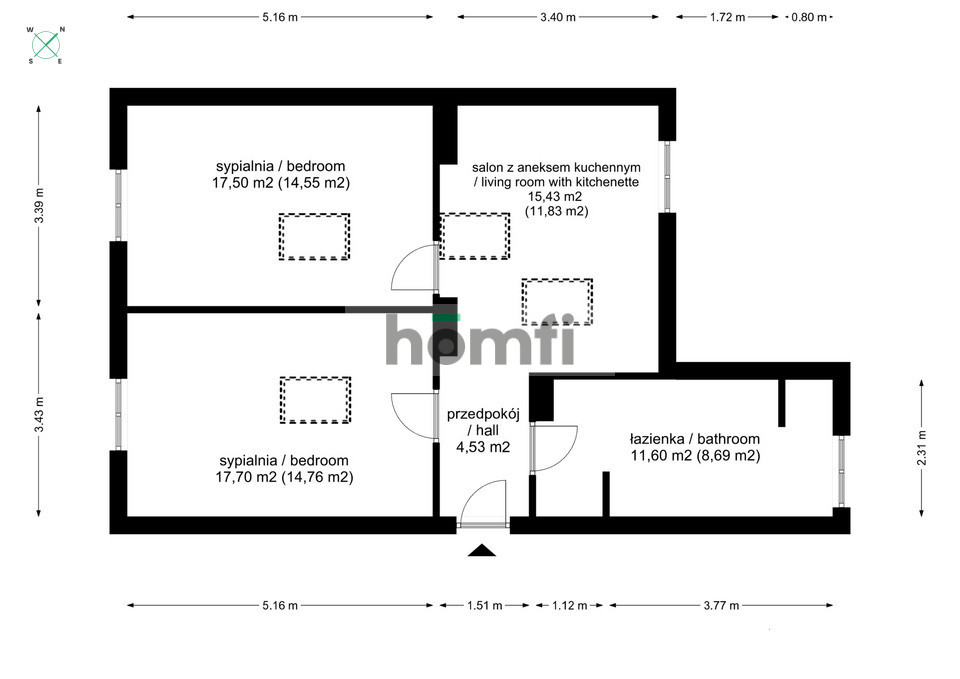 Mieszkanie 55 m², Kraków, Stare Miasto, Lenartowicza - zdjęcie 12