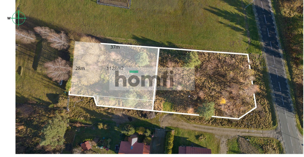 Działka budowlana 1128 m², Nożyno - zdjęcie 1
