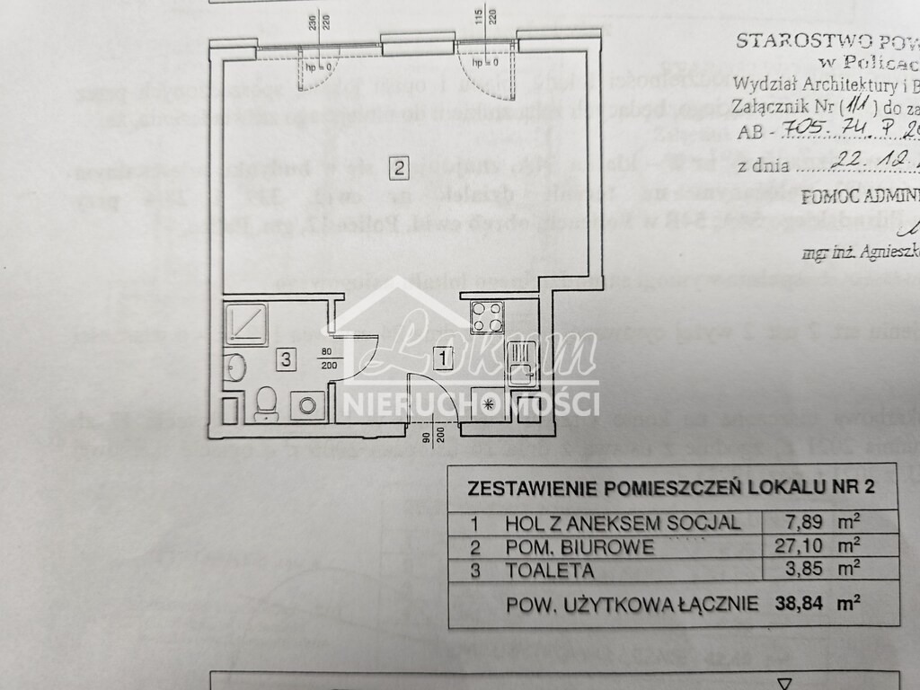 Mieszkanie 38,84&nbsp;m², Police, Józefa Piłsudskiego - zdjęcie 4