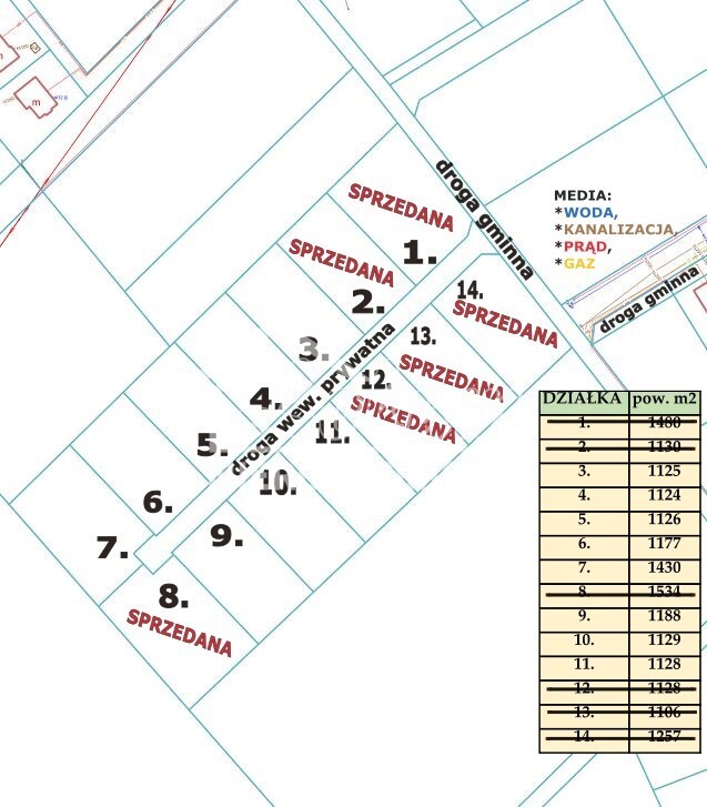 Działka budowlana 1177&nbsp;m², Przybiernów - zdjęcie 2