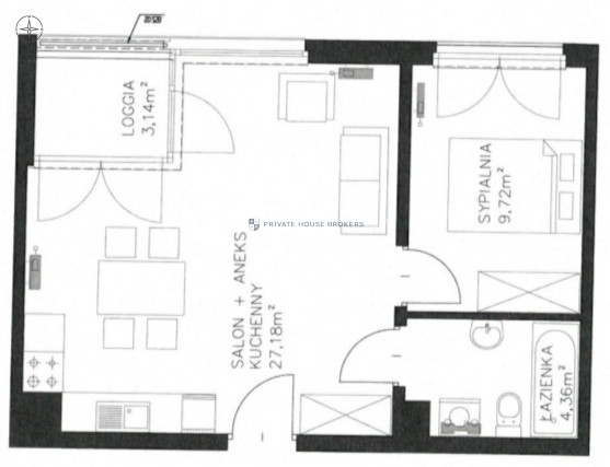 Mieszkanie 41&nbsp;m², Kraków, Czyżyny, Nowohucka - zdjęcie 13