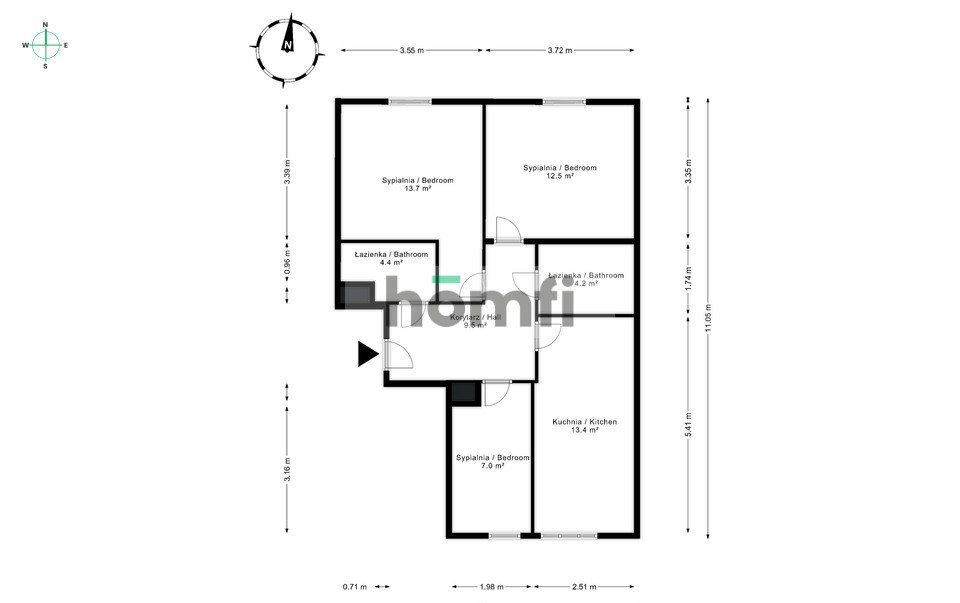 Mieszkanie 67&nbsp;m², Wrocław, Fabryczna, Miedziana - zdjęcie 19