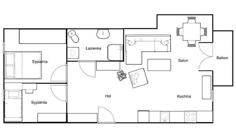Mieszkanie 51 m², Kraków, Podgórze, Władysława Taklińskiego - zdjęcie 10