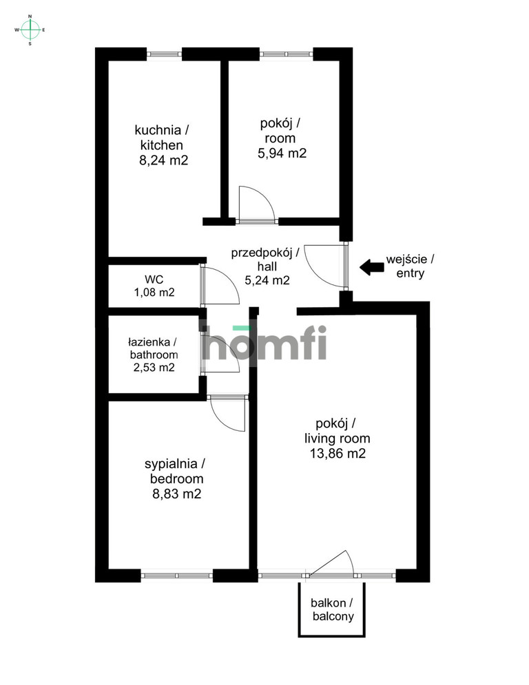 Mieszkanie 47,3&nbsp;m², Kraków, Prądnik Czerwony, Pilotów - zdjęcie 16
