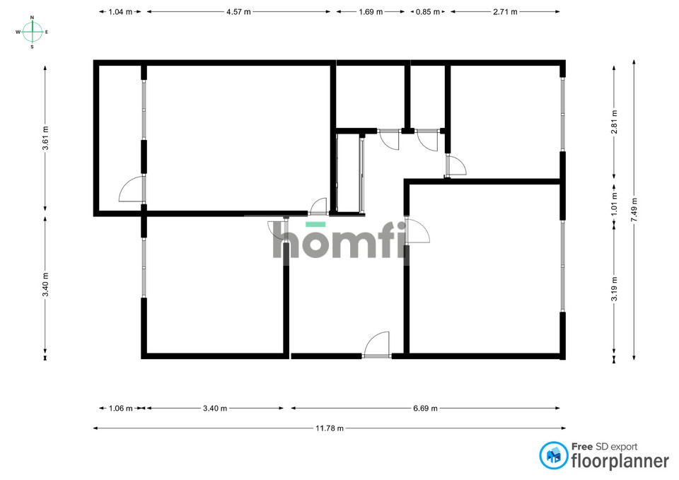 Mieszkanie 60,73&nbsp;m², Łęczna, Staszica - zdjęcie 10