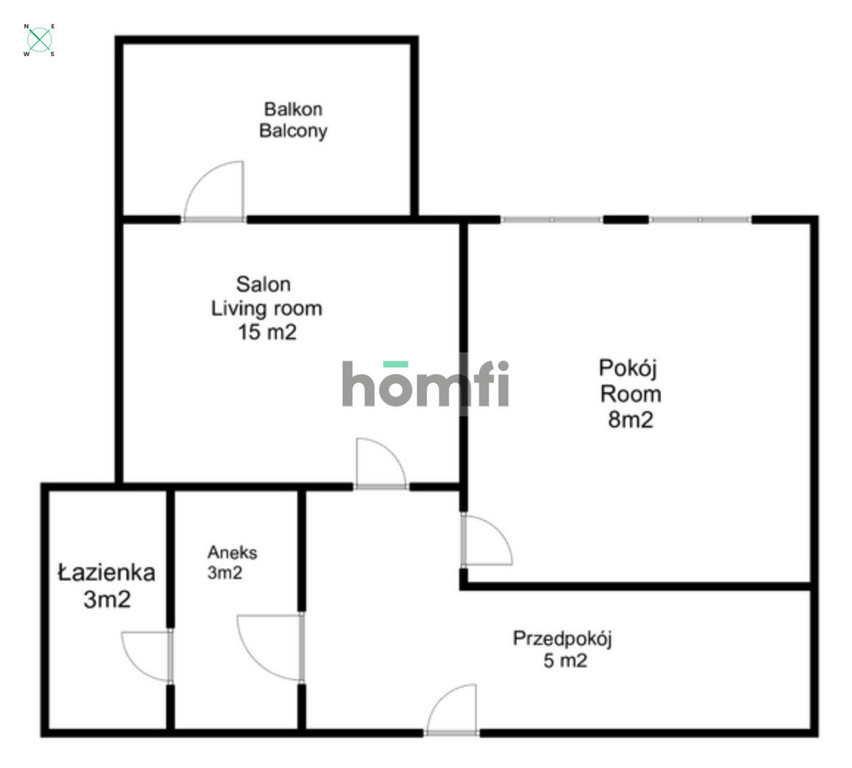 Mieszkanie 34&nbsp;m², Wrocław, Krzyki, Skarbowców - zdjęcie 19