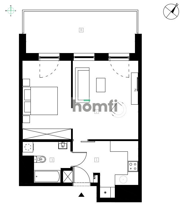 Mieszkanie 44 m², Wrocław, Krzyki, Walońska - zdjęcie 14