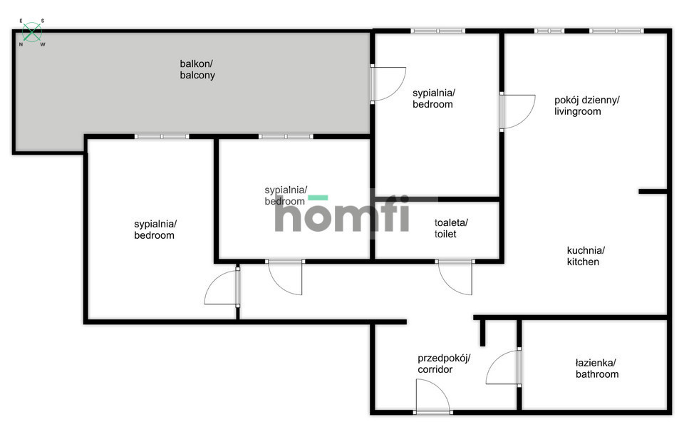 Mieszkanie 66&nbsp;m², Kraków, Podgórze, Wielicka - zdjęcie 19