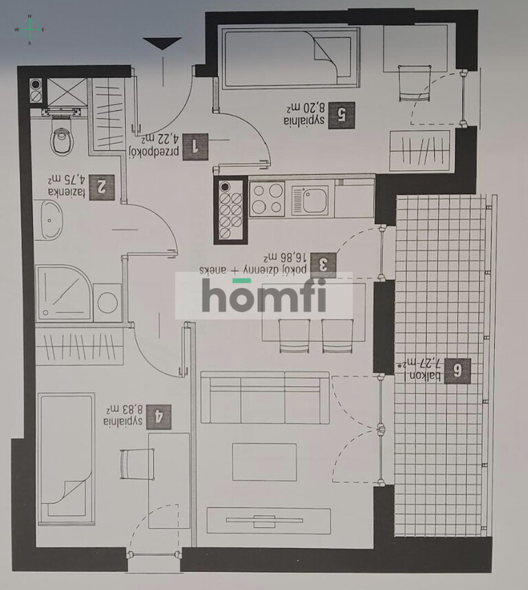 Mieszkanie 42,86 m², Gdańsk, Śródmieście, Toruńska - zdjęcie 13