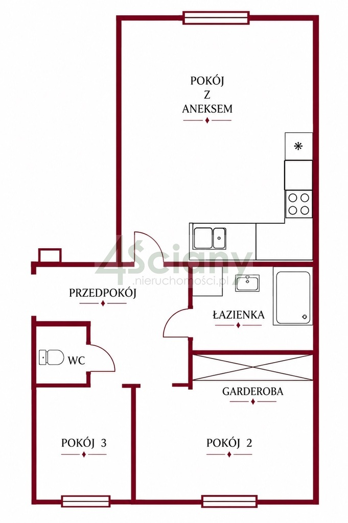 Mieszkanie 50&nbsp;m², Warszawa, Wiktorska - zdjęcie 4