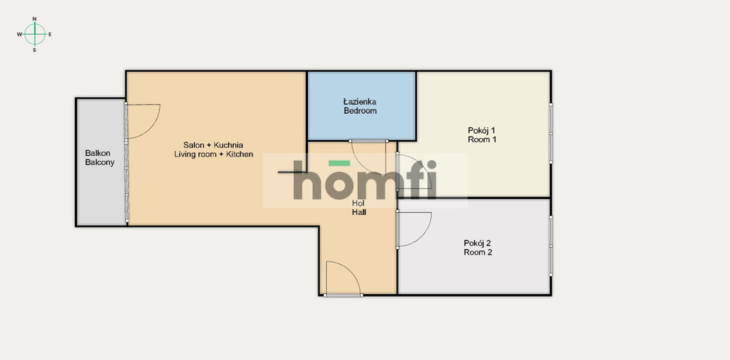 Mieszkanie 55,3&nbsp;m², Kraków, Nowa Huta, gen. Leopolda Okulickiego - zdjęcie 13
