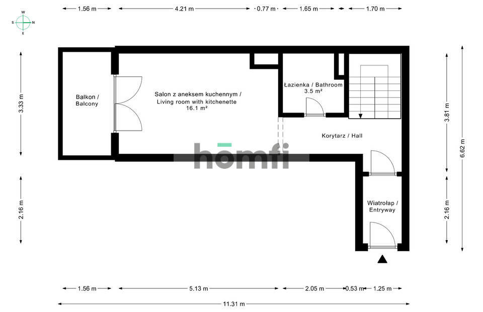 Mieszkanie 53&nbsp;m², Wrocław, Maślice, Zawidowska - zdjęcie 19