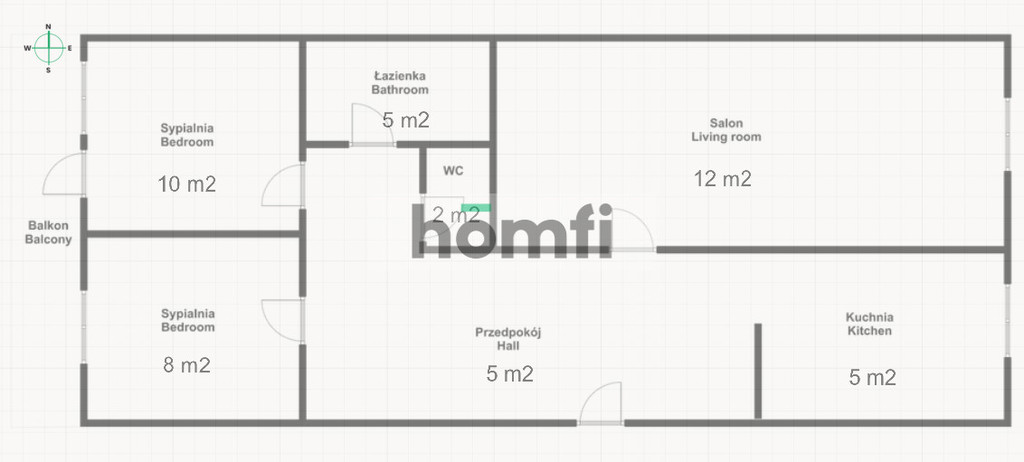 Mieszkanie 47,7&nbsp;m², Kraków, Mistrzejowice, os. Piastów - zdjęcie 14